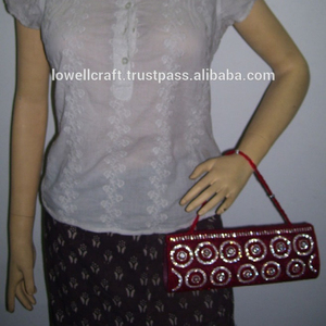 Pochette à perles avec bandoulière en zircon, fermeture à rabat, capacité jusqu'à 1L - Product Image 5