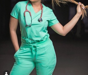 Pantalones apilados de LICRA elásticos de 4 vías personalizados para enfermeras, uniformes de hospital, trajes de enfermería, uniformes para correr, conjuntos de uniforme - Product Image 3