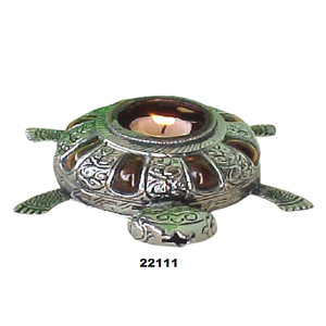 High Quality Brass <b>Tealight</b> <b>Holder</b> Engraved Turtle Shape Home Decorative Silver <b>Tealight</b> Candle <b>Holder</b> by A.K India - Product Image 1
