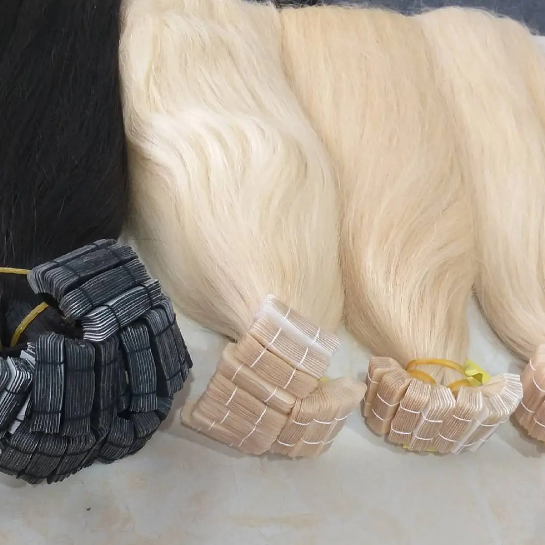 Remy tape hair extension invisible double drown tape in hair extensions 100% human hair for export in bulk