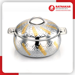 Olla caliente Ajanta de diseño moderno y elegante, cazuelas más vendidas, fabricante indio líder, proveedor de olla caliente Ajanta con estampado dorado - Product Image 4