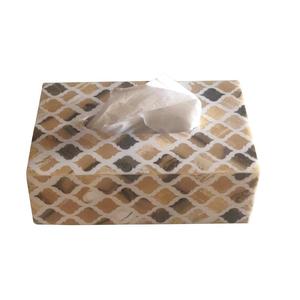 Boîte à mouchoirs décorative en acier inoxydable, façonnée à la main, design personnalisé, finition argentée, pour usage intérieur et extérieur - Product Image 2