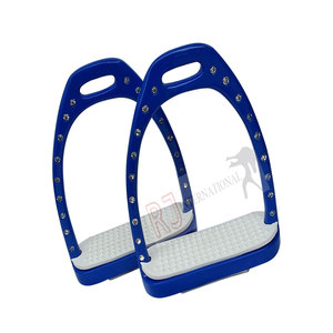 Estribos de color caballo con cristal s, estribos de aluminio de acero inoxidable, nuevos - Product Image 3