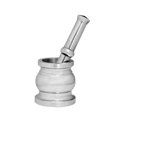 Mortero y Maja de Alta Resistencia para Catering y Cantinas, Diseño Personalizado con Acabado Dorado, Forma Redonda - Product Image 5