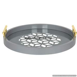 ไม้แฟนซีออกแบบบ้านตารางตกแต่งอาหารถาดเสิร์ฟหรูหราโมเดิร์นขายส่งที่ดีที่สุดคุณภาพเคลือบถาดเสิร์ฟ - Product Image 5