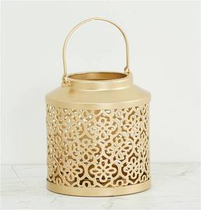 Lanterne en fer en métal doré, nouveau Design, décoration, meilleure qualité, luxe, lanterne en fer Standard, décoration de la maison, lanterne à bougie - Product Image 6