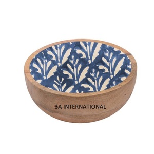 Traiteur Servir utiliser Bols De Nourriture De Luxe Élégant Conception Personnalisée Salade Ou Fruits À La Main Bol En Bois Décoratif - Product Image 1