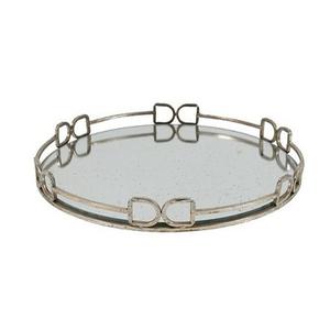 Plateau de service en métal et en verre pour chocolats avec plateau de service de forme ronde de la plus grande qualité pour la maison et les hôtels - Product Image 3