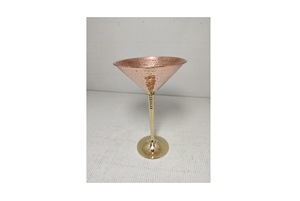 Copas de vino de cobre y vidrio, color cobre - Product Image 4