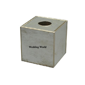 Boîte à serviettes faite à la main, haute demande, Look Premium, sensation de luxe Simple, Simple, blanc, enduit de poudre, boîte à mouchoirs fantaisie en métal - Product Image 2