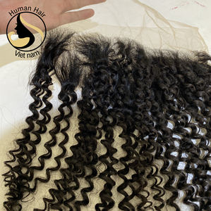 Wholesale 150 180 250 Density Brazilian Virgin Hair 13X4 HD Lace Frontal Jerry Curl Human Hair Curly for <b>Black</b> Women - Product Image 2