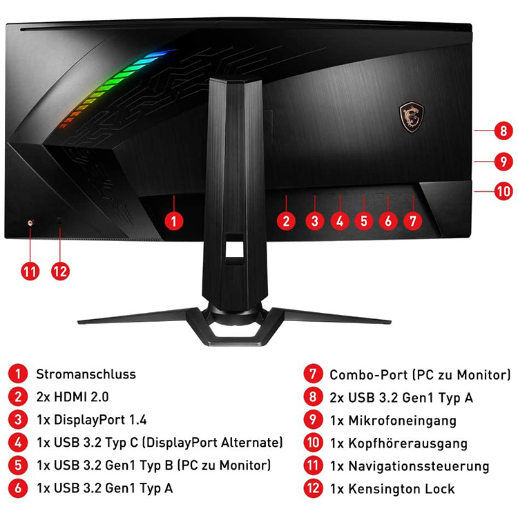 MSI MPG341CQR - 34 Inch Curved Gaming Monitor with 144hz