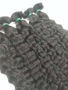 Tissage de cheveux indiens naturels, naturels, bouclés, trame, qualité supérieure, prix en gros, collection - Product Image 3