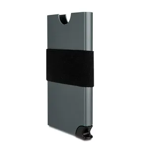 Modern Design Multifunctionele Aluminium Smart Wallet Anti-Lostcustomized Heren Minimalistische Portemonnee