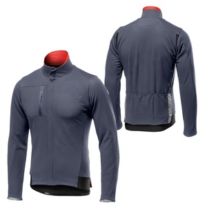 Men's Black <b>Stand</b> Collar Zipper Reversible Fleece <b>Cycling</b> Jacket Waterproof Windproof Breathable Quick Dry Anti-Bacterial - Product Image 6