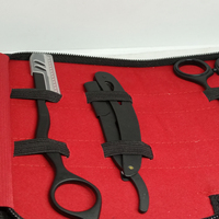 Ciseaux de barbier professionnels pour la coupe de cheveux, ciseaux à effiler élégants pour salon de coiffure, kit de ciseaux à bord rasoir 6,5'' NRZA