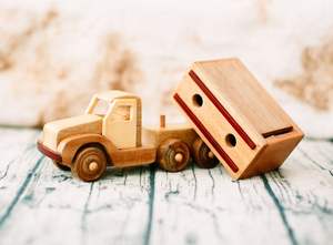 Hecho de madera semi camión transportador de juguete para los niños Angelina + 84327746158 - Product Image 3