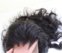 Perruque longue en cheveux vierges Remy vietnamiens naturels, ondulés et lisses, avec dentelle française complète, densité 150%, petit bonnet, BTHAIR All
