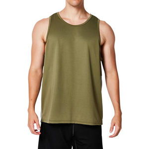 Camiseta de entrenamiento de tela transpirable para hombre, top de gimnasio liso de alta calidad, venta al por mayor - Product Image 5