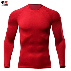 OEM personalizado de los hombres de manga larga Rash Guard cuello redondo UV Protección deportiva camisa de seguridad Activewear - Product Image 4