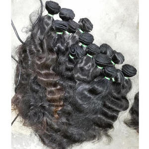 Extensions de cheveux humains vierges indiens 100% naturels, qualité Remy, ondulés et lisses, tissage double trame, toutes couleurs - Product Image 2