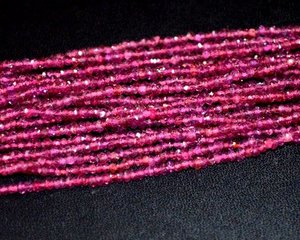 ลูกปัดพลอยโกเมน Rhodolite แบบเหลี่ยมเพชรพลอยหลวม - Product Image 2