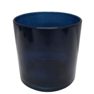 Home Decoration Stunning <b>Blue</b> Color Glass Material Round Shape Home Decorative Votive Holder Classic Style <b>Candle</b> Vessels - Product Image 1