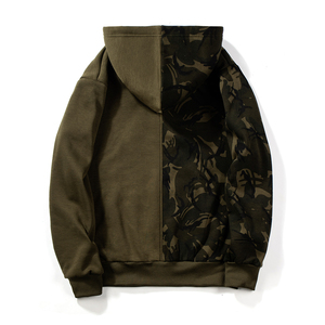 Plein hommes hiver solide fermeture éclair polaire à capuche 100% Polyester ODM personnalisable extérieur Hip Hop drôle hauts - Product Image 5