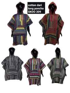 Cotton Dari Small <b>Poncho</b> Jacket Boho Hippie Hoodie Jacket Fashionable Stylish Trendy Item for Unisex Hot Jackets - Product Image 3