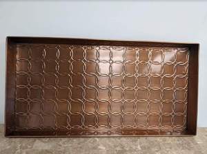 Plateau à bottes en métal à motif de cannage en fer - Product Image 4