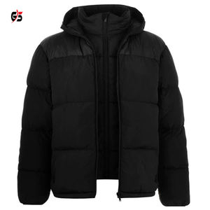 Veste d'hiver pour hommes, vêtement avec Double fermeture éclair, coupe-vent, Logo personnalisé OEM, manches longues, 100% Polyester - Product Image 1