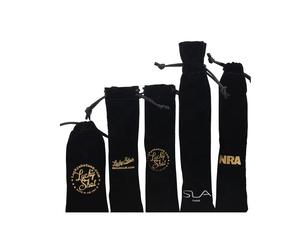 Sofar International Customized Drawstring Gift Jewelry Velvet Coin Pouches <b>Black</b> Perfume Watch Packing Bag - Product Image 5