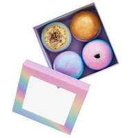 Colorate Scatole di Cartone Bombe Da Bagno Scatola di Imballaggio Con Finestra di Plastica