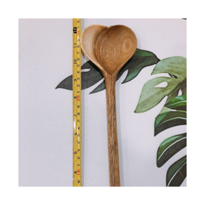 Cuchara de té de madera en forma de corazón, hecha de madera Natural, precio competitivo - Product Image 3