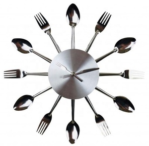 Fork & Spoon Metal Wall <b>Clock</b> - Product Image 1