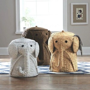 Grand/moyen/petit haute qualité Vietnam nouveau haut durable ménage intérieur seau de rangement debout rotin poubelle - Product Image 3