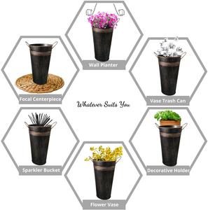 Nuevo Mejor vendedor Personalización Metal Moderno Azul Francés cubos o florero perfecto para decoración y regalos - Product Image 6