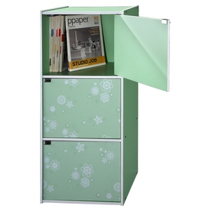 Living room 3-Tier Cabinet with 3-Door in Flower Pattern - Product Image 4