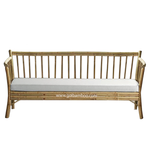 Bamboo Sectional <b>Sofa</b> Three Seat Modern European Design 100% Bamboo Vietnam Comfortable <b>Sofa</b> <b>Bed</b> GOLcompany Brand Living Room - Product Image 1