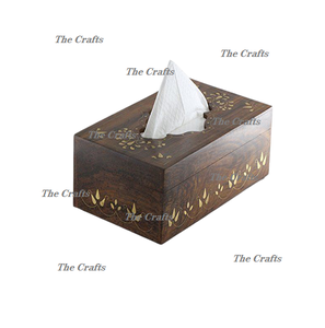 Boîte à mouchoirs au design fabuleux, en bois, couleur marron, pour la maison ou le bureau, à bas prix - Product Image 1