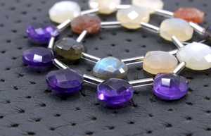 Juego de 19 piezas al por mayor de cuentas de Briolette en forma de corazón facetadas de piedras preciosas naturales de excelente calidad para la fabricación de joyas - Product Image 4