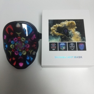 <span class=keywords><strong>Maschera</strong></span> Luminosa Programmabile tramite APP con Display LED, Ultima Decorazione di Halloween, Maschere da Festa Clown, Fantasma, <span class=keywords><strong>Scheletro</strong></span> - Product Image 6