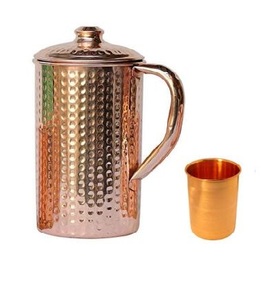 New Product King's Best Latest Design <b>500ml</b> Pure Copper Water Jug for Health Benefits - Product Image 4