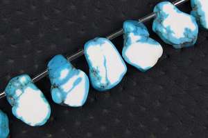 Pierre précieuse Howlite de haute qualité, forme irrégulière, brute, pour grossiste indien, fabrication de bijoux, 15 pièces - Product Image 4