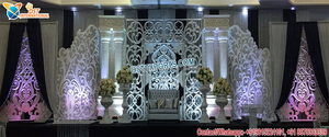 Decoración de Escenario con Temática Blanca para Recepciones, Temática Noche Árabe, Decoración de Escenario para Bodas de Bollywood, Decoración de Escenario para Fiestas con Temática de Aladdin - Product Image 2