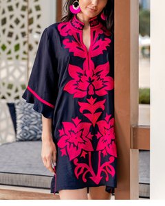 Bohemia túnica bordada para playa, Túnica de estilo formal de talla única - Product Image 4