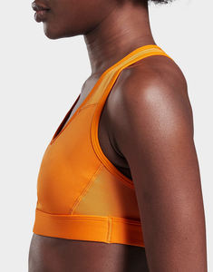 Soutien-gorge de sport pour femme, couleur jaune Alpha skin, logo personnalisé de haute qualité OEM, nouvelle collection Don't Rest. - Product Image 6