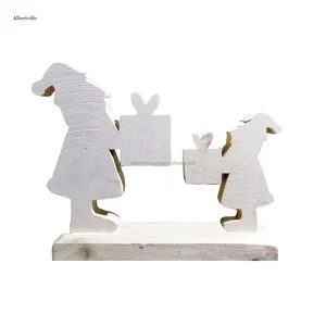 Statue de noël, spécial nouvel an, cadeau de noël, personnalisé, décoration de maison artisanale en bois pour enfants