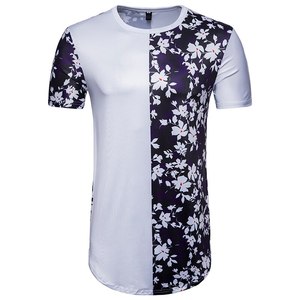 Venta al por mayor caliente personalizar peso pesado nueva moda de alta calidad bloque de color impreso media manga camiseta - Product Image 1