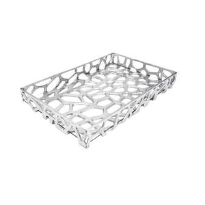 Best Selling Mirror Serving Platter Top Selling Latest Designer Serving Dish Round Shape <b>Hotel</b> <b>Supplies</b> Fancy Mirror Tray - Product Image 2